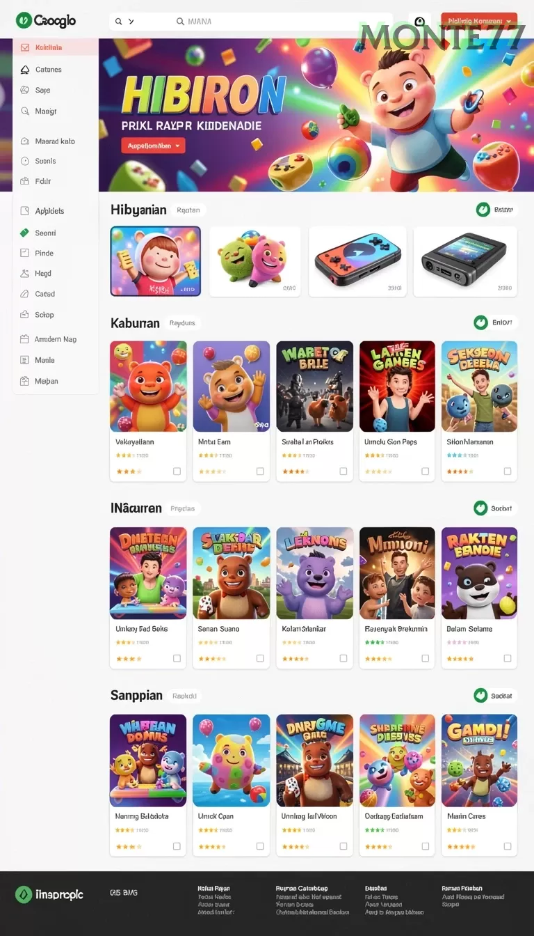 Galeri pratinjau visual monte77 build APK resmi terbaru